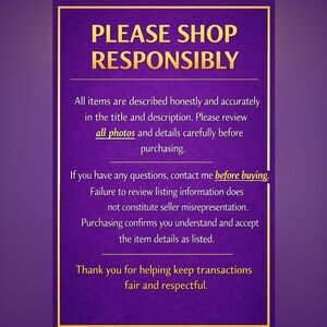 Shop Responsibly